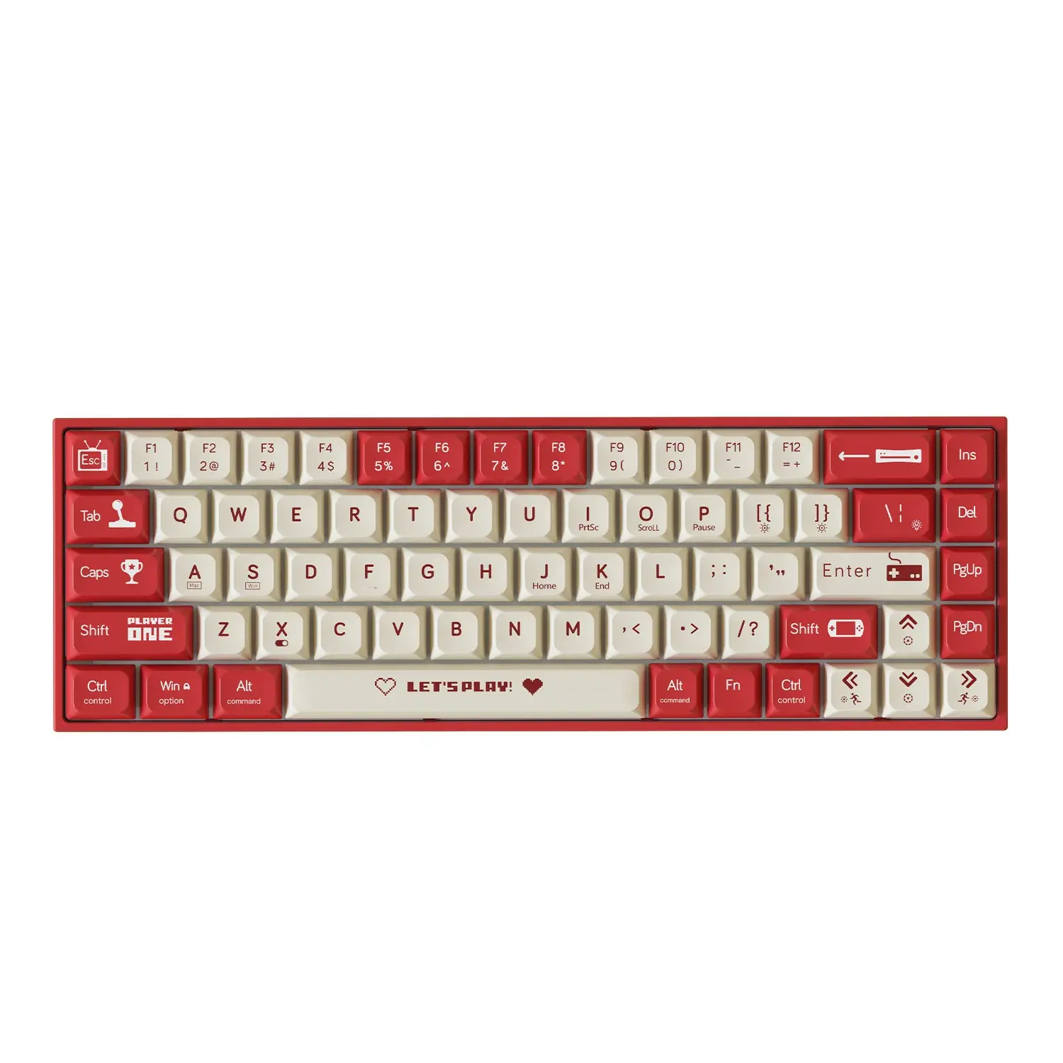 CLAVIER MECANIQUE GAMING AJAZZ AK680 RED-WHITE BROWN_SWITCH RGB